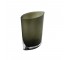 VASE-Narrow Black Glass W/Wide Mouth