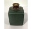 VASE-Pottery Green W/Brown Top