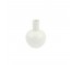 BUD VASE-White Glaze Round Base W/Narrow Neck