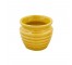 VASE-YELLOW-RIBBED POTTERY-4.25"