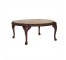 TABLE-COFFEE-38"RND-RED LEATH