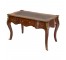 DESK-FRENCH-INLAID-BRASS/LEATHER