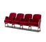 CHAIR-THEATER-(4)SEATER RED VELVET