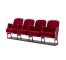 CHAIR-THEATRE-(4)SEATER RED VELVET