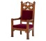 CHAIR-THRONE RED VELVET