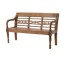 BENCH-WOOD-ARMS-RED/BROWN