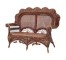 SETTEE-BRN WICKER/CANE