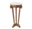 PEDESTAL-FRENCH-GILT-WHT MARBL