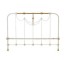 BED-FULL-IRON-BRASS 'TEE'/WHT