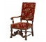 CHAIR-ARM-WALNUT-BRICK FLORAL