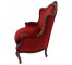 CHAIR-ARM-LOUIS XV-RED VELVET-