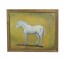 Cleared Art (71) Little White Horse W/Yellow Background