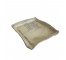(09390333)PLATE-DINNER-Rectangular Off White Ceramic w|Engraved Markings & Curved Corners