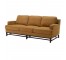 SOFA-BROWN CHENILLE-WOOD BASE