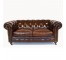 SOFA-BROWN CHESTERFIELD-2 SEAT