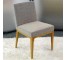 CHAIR-Side-Gray Boucle Seat & Back W/Blonde Wood Leg