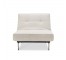 CHAIR-SIDE-WHITE LEATHER-CONVE