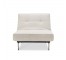 CHAIR-SIDE-WHITE LEATHER-CONVE