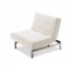 CHAIR-SIDE-WHITE LEATHER-CONVE
