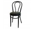 CHAIR-Black Bentwood W/Padded Seat