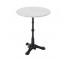 TABLE-24"RND WHITE FAUX MARBLE