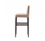 STOOL-TAN ULTRASUEDE-DK WD