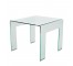 TABLE-END-ALL GLASS/SQ.-CLEAR