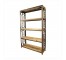 BOOKSHELF-METAL SIDES-WOOD SHE