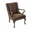 CHAIR-ARM-BROWN LEATHER