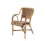 CHAIR-ARM-NAT BAMBOO/BLK WOVEN