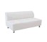 BANQUETTE-Armless White Microsuede