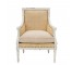 CHAIR-ARM-LINEN-WHITE WOOD FRA