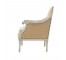 CHAIR-ARM-LINEN-WHITE WOOD FRA