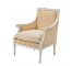 CHAIR-ARM-LINEN-WHITE WOOD FRA