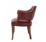 OFFICE CHAIR-Arm-Brick Leather W/Wood Frame