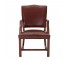 (40990054)CHAIR-Arm/Brown Leather/Wood Accents