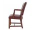 (40990054)CHAIR-Arm/Brown Leather/Wood Accents