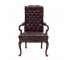 CHAIR-Arm/Tufted Brown Leather