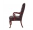 CHAIR-Arm/Tufted Brown Leather