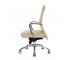 CHAIR-SWIV-IVORY LEATH-BLK ARM