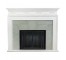 FIREPLACE-MANTEL-Lenox Wht Carved Blk