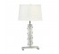 TABLE LAMP-Distressed Silver-Metal Geometric Design