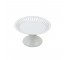 CAKE STAND-White Porcelain W/Pierced Edge