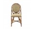 CHAIR-Bistro Oval Back Side Chair/Black & Tan