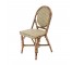 CHAIR-Bistro Oval Back Side Chair/Black & Tan