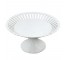 CAKE STAND-White Porcelain Cake Stand w/Cutout