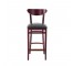 STOOL-WALNUT W/BLK VIN