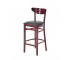 STOOL-WALNUT W/BLK VIN