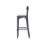 STOOL-BLACK WOOD W/BACK