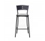 STOOL-BLK METAL W/CUTO